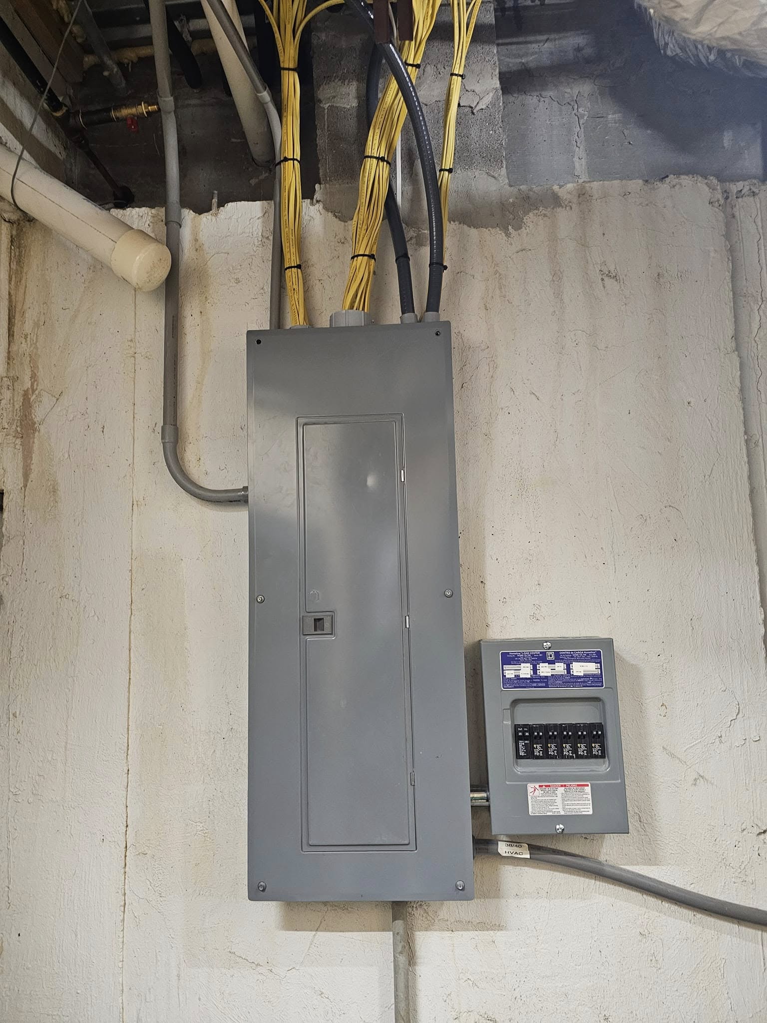 Electrical work before and after - Before